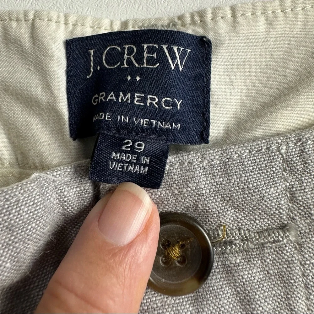 J.Crew men’s‎ size 29 Gramercy linen blend 9 inch shorts new without tags